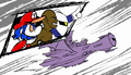 Meta Knight alongside Grand Dad and Loud Nigra.