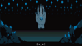 The hand in the style of Undertale (specifically replacing the castle view from the Waterfall area), with the Worlds logo beneath. Used in "Good Night - Undertale", "Hopes and Dreams (Beta Mix) - Undertale" (April 15, 2018), and "Hopes and Dreams (Beta Mix) - Undertale".